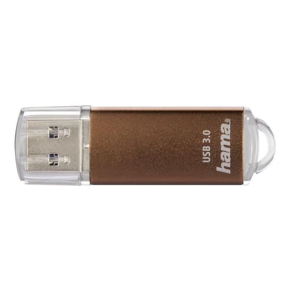 USB-nyckel - HAMA - FlashPen Laeta - 128 GB - USB 3.0 - Brun Brun