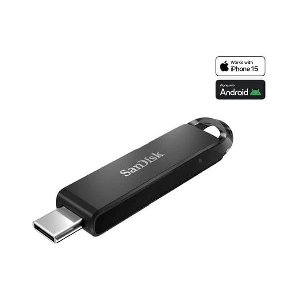SanDisk Ultra USB Type C Flash Drive 64 GB - 64 GB USB-C 3.0 Flash Drive ( Kategori: USB flash drive ) Svart