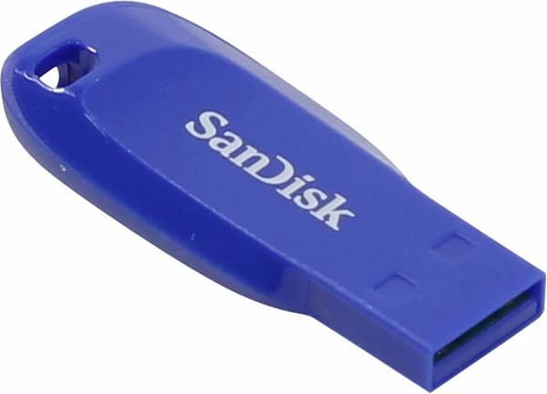 USB-nyckel - SANDISK - Cruzer Blade - 64 GB - USB 2.0 - Elblått
