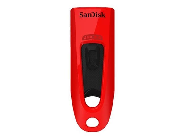 SanDisk Ultra 32 GB rött USB-minne - USB 3.0 - Upp till 80 MB/s