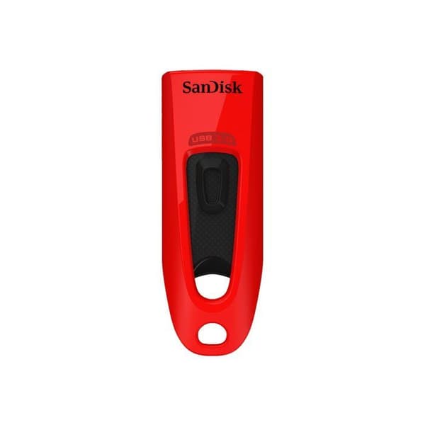 SanDisk Ultra 32 GB rött USB-minne - USB 3.0 - Upp till 80 MB/s Svart