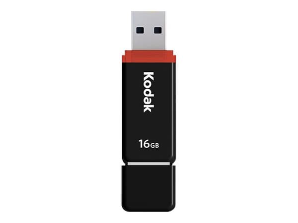 Kodak EKMMD16GK102, 16 GB, USB A-tyyppi, 2.0, Suojus, Musta, Punainen, Valkoinen musta, Punainen, Valkoinen