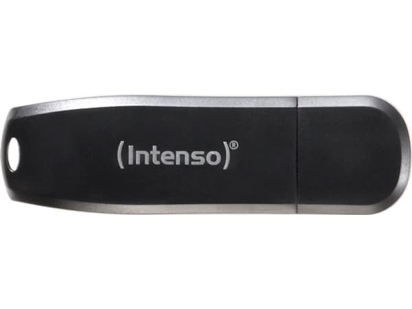 Intenso Speed Line, 32 GB, USB Type-A, 3.2 Gen 1 (3.1 Gen 1), 70 MB/s, Med lokk, Sort Sort