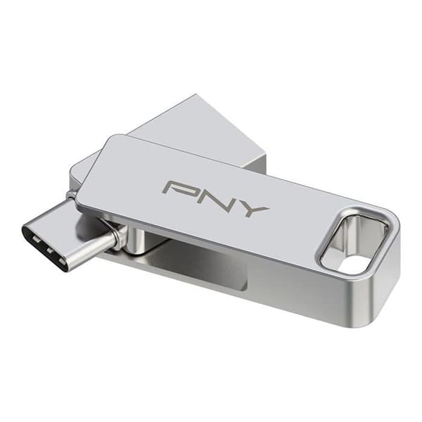 USB-nyckel - PNY - OTG 256GB - USB 3.2 - Silvermetall - USB C/A-kompatibel