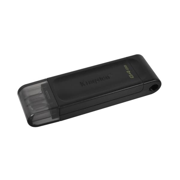 USB-nyckel - KINGSTON - DataTraveler 70 - 64GB - USB-C - 3.2 Gen 1 Svart