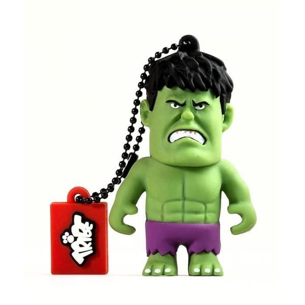 3D USB-nyckel 16GB - AVENGERS Hulk - TRIBE - 3D-format - Nyckelring Grön
