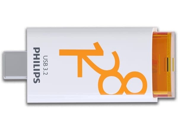 Philips USB 3.2 128GB Click Series Gen 1 USB-C, 128 GB, USB Type-C, 3.2 Gen 1 (3.1 Gen 1), Other, White