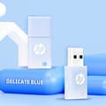 Miniatyrbild 2 av 2: USB-nyckel - HP - v168 - 64 GB - USB 2.0 - Pastellblått - Hållbar design