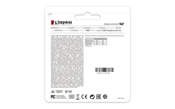 Kingston Technology DataTraveler 256 GB USB-C 3.2 Gen 1 70