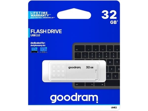 Goodram USB-minne UME2 32 GB USB Type-A 2.0 Vit Vit