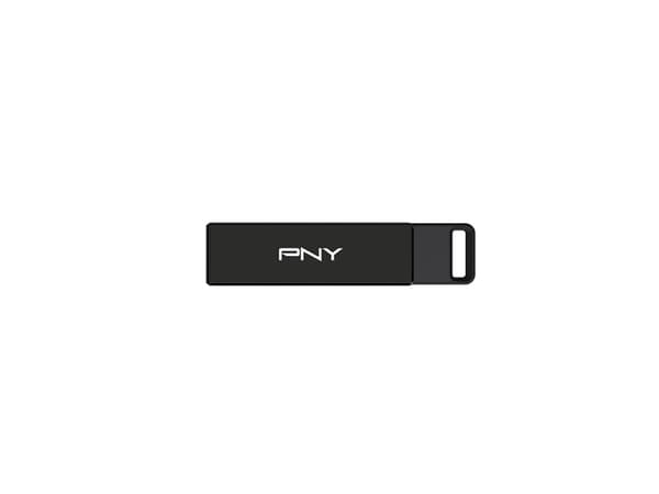 PNY Elite-X, 64 GB, USB Type-C, 3.2 Gen 1 (3.1 Gen 1), 200 MB/s, Svirvel, Sort Svart