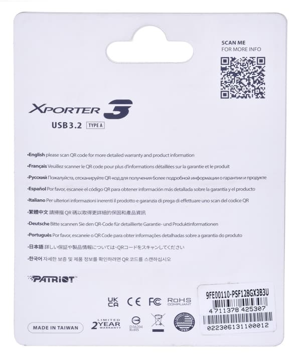PARTIOT FLASHDRIVE Xporter 3 128GB Typ A USB 3.2