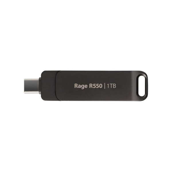 USB-minne PATRIOT Rage R550 1TB 100 MB/S USB A+C Vridbar Design (PE1TR550DSAD) Svart