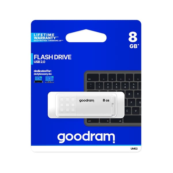 Goodram USB 2.0 pendrive 8GB vit Vit