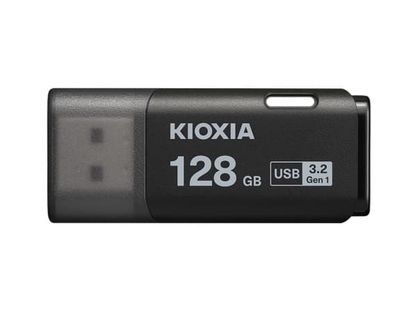 Kioxia LU301K128GG4, 128 GB, USB Type-A, 3.2 Gen 1 (3.1 Gen 1), Med lokk, 8 g, Sort Sort