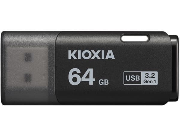 Kioxia LU301K064GG4, 64 GB, USB Type-A, 3.2 Gen 1 (3.1 Gen 1), Keps, 8 g, Svart