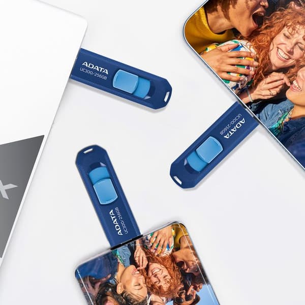 USB-nyckel - ADATA - UC300 - 128GB - USB-C 3.2 - Blå