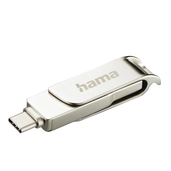 USB-minne - HAMA - C-Rotate Pro - 64GB - USB-C 3.1/3.0 - 70MB/s Silver