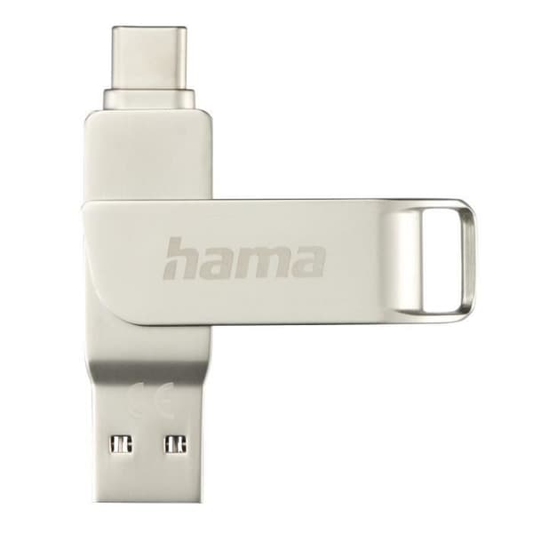 USB-minne - HAMA - C-Rotate Pro - 64GB - USB-C 3.1/3.0 - 70MB/s Silver Silver