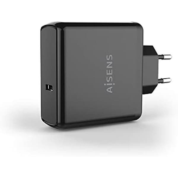 AISENS ASCH-1PD60-BK PD3.0 QC3.0 QC2.0 BC1.2 Apple 5V2.4A USB-C 60W Laddare Svart Svart