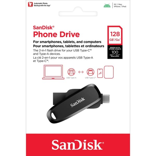 SanDisk USB-minne Phone Drive 128 Gb