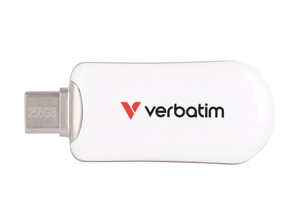 Verbatim 30230, 256 GB, USB Type-C, 3.2 Gen 1 (3.1 Gen 1), 100 MB/s, Uten lokk, Hvit
