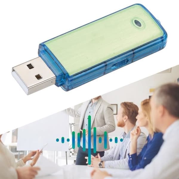 Dioche Audio Recorder SK‑858 Mini Digital Voice Recorder 8GB USB Flash Drive Inspelning för konferensmöten