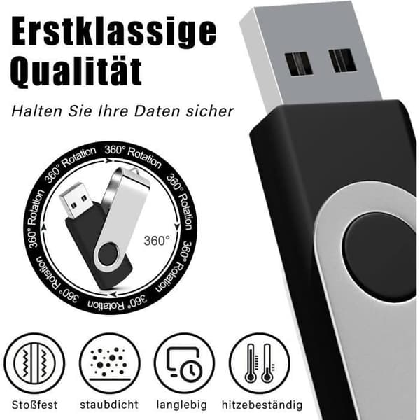USB-minne - GENERISK - 4 Go - Förpackning med 50 - USB 2.0 - Flerfärgad - Fällbar design