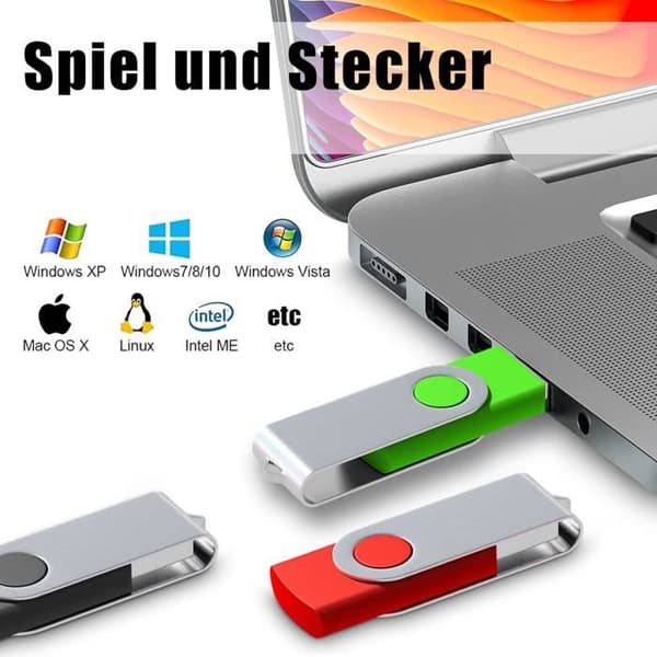 USB-minne - GENERISK - 4 Go - Förpackning med 50 - USB 2.0 - Flerfärgad - Fällbar design