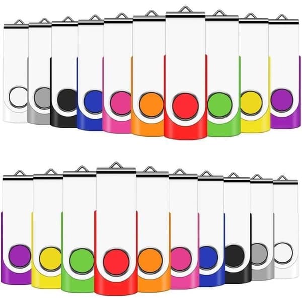 USB-minne - GENERISK - 4 Go - Förpackning med 50 - USB 2.0 - Flerfärgad - Fällbar design
