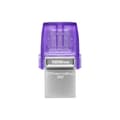 Miniatyrbillede 2 af 3: USB stick Kingston DTDUO3CG3/128GB Sort Lilla Stål 128 GB Andre