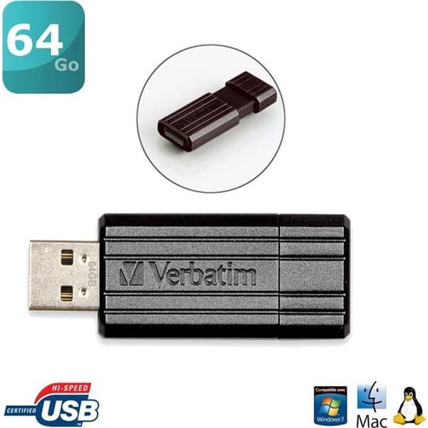 Verbatim Store'n'go PinStripe 64GB USB2 Svart