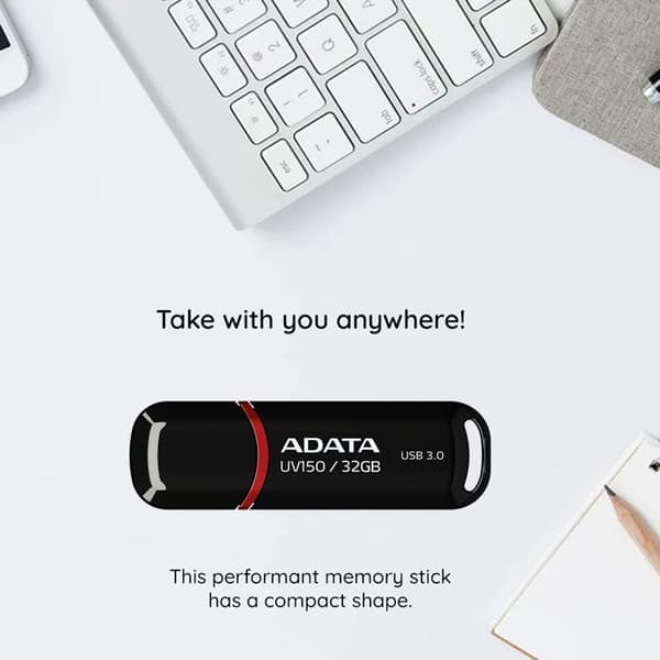 ADATA USB-minne 64GB USB3.0 UV150 Röd - AUV150-64G-RRD