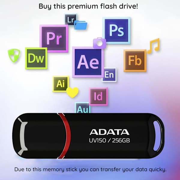 ADATA USB-minne 64GB USB3.0 UV150 Röd - AUV150-64G-RRD