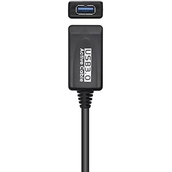 AISENS A105-0525 USB 3.0 förlängningskabel med förstärkare, typ A/M-A/H, svart 5,0 m