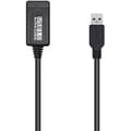 Miniatyrbild 1 av 2: AISENS A105-0525 USB 3.0 förlängningskabel med förstärkare, typ A/M-A/H, svart 5,0 m