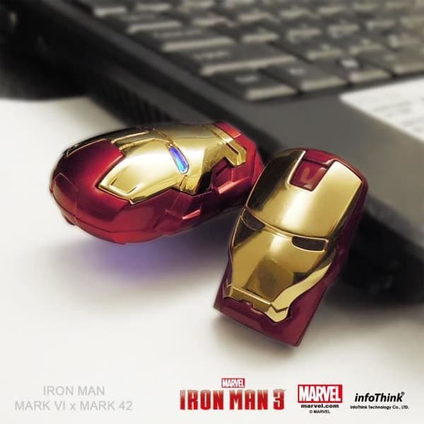USB-nyckel - IRON MAN - Mark 42 - Infällbar 8GB - Hjälmdesign - Superhjälte