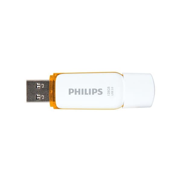 USB-nyckel - PHILIPS - Snow 128 GB - USB 3.0 - Vit och orange