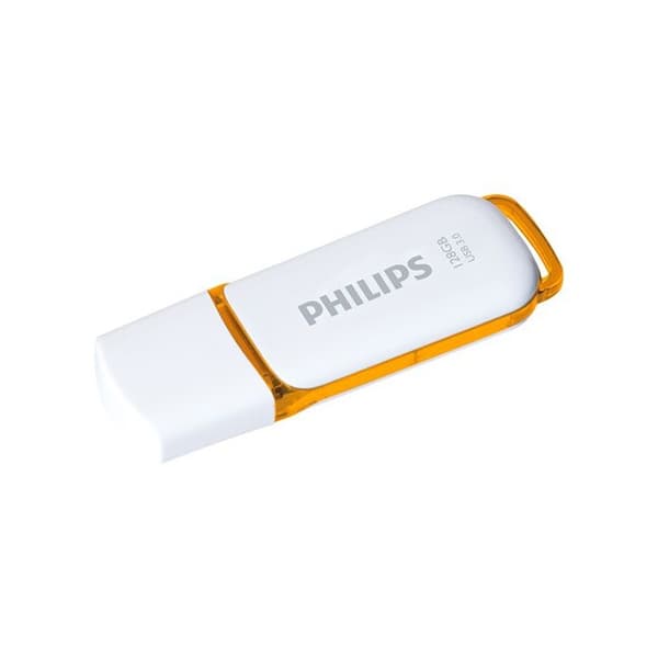 USB-nyckel - PHILIPS - Snow 128 GB - USB 3.0 - Vit och orange
