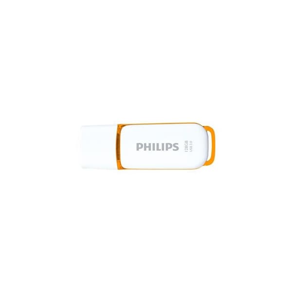 USB-nyckel - PHILIPS - Snow 128 GB - USB 3.0 - Vit och orange Orange, Vit