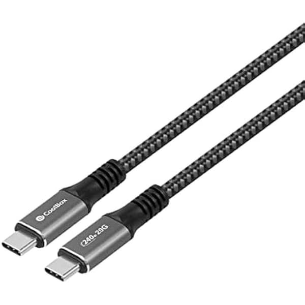 Kylbox USB-C A USB-C PD Kabel 1,2M 240W GRÅ