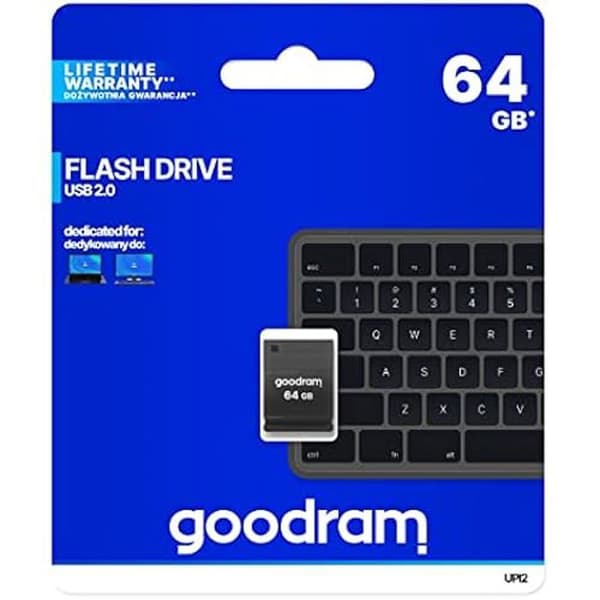 Goodram UPI2 64GB USB Mini 2.0 Pendrive - Svart Svart