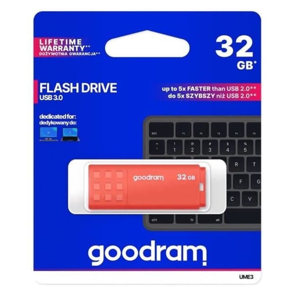 USB-nyckel - BRA RAM - UME3-0320O0R11 - 32 GB - USB 3.0 - Orange Orange