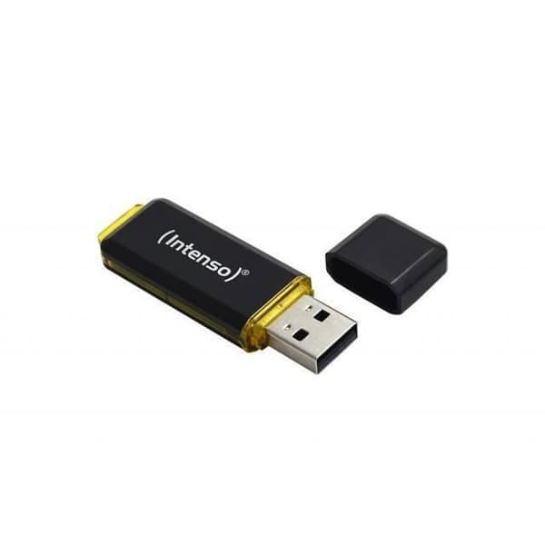 INTENSO 3537490 USB-minne - 64 GB - USB 3.1 - Cap - Svart, Gul