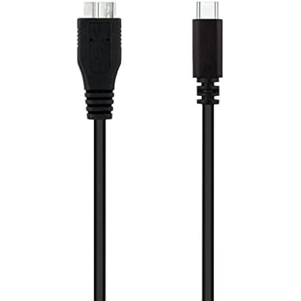 Nanokabel 10.01.1201-BK - USB 3.0-KABEL, TYP USB-C/M-Micro B/M, SVART, 1,0 M