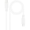 Miniatyrbild 1 av 2: NANOCABLE 10.01.2301-L150-W - USB-C till USB-C 3A-kabel, för mobiltelefoner, surfplattor, bärbara datorer, etc. USB2.0,