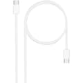 Miniatyrbild 1 av 2: NANOCABLE 10.01.6001-CO - USB-C 2.0-kabel 60W 3A, USB-C hane till USB-C hankontakt, vit färg, 1 m
