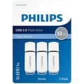 Miniatyrbild 1 av 4: Philips USB 2.0-minnen Snow 32 GB 3 st Vit och grå