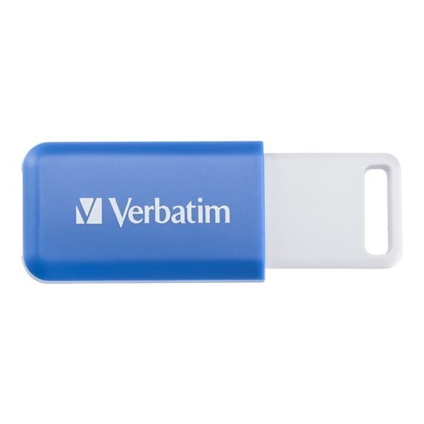 USB-minne - 64GB - Flash 2.0 DataBar, Verbatim - Blå Blå