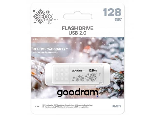 Goodram UME2 Winter USB-Stick 128 GB USB Typ-A 2.0 (UME2-1280W0R11-WI) Weiß (UME2-1280W0R11-WI)